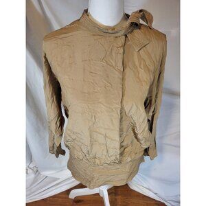 Vtge‎ Lian Carlo Per Cache Beige Silk Blouse Size 12